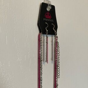 Double layered multi chain pink Paparazzi necklace